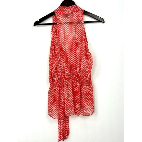 Maude Women Size M Sheer Polka Dot Peplum Blouse Top Boho Fairy Hippie Goth Airy - Picture 7 of 12